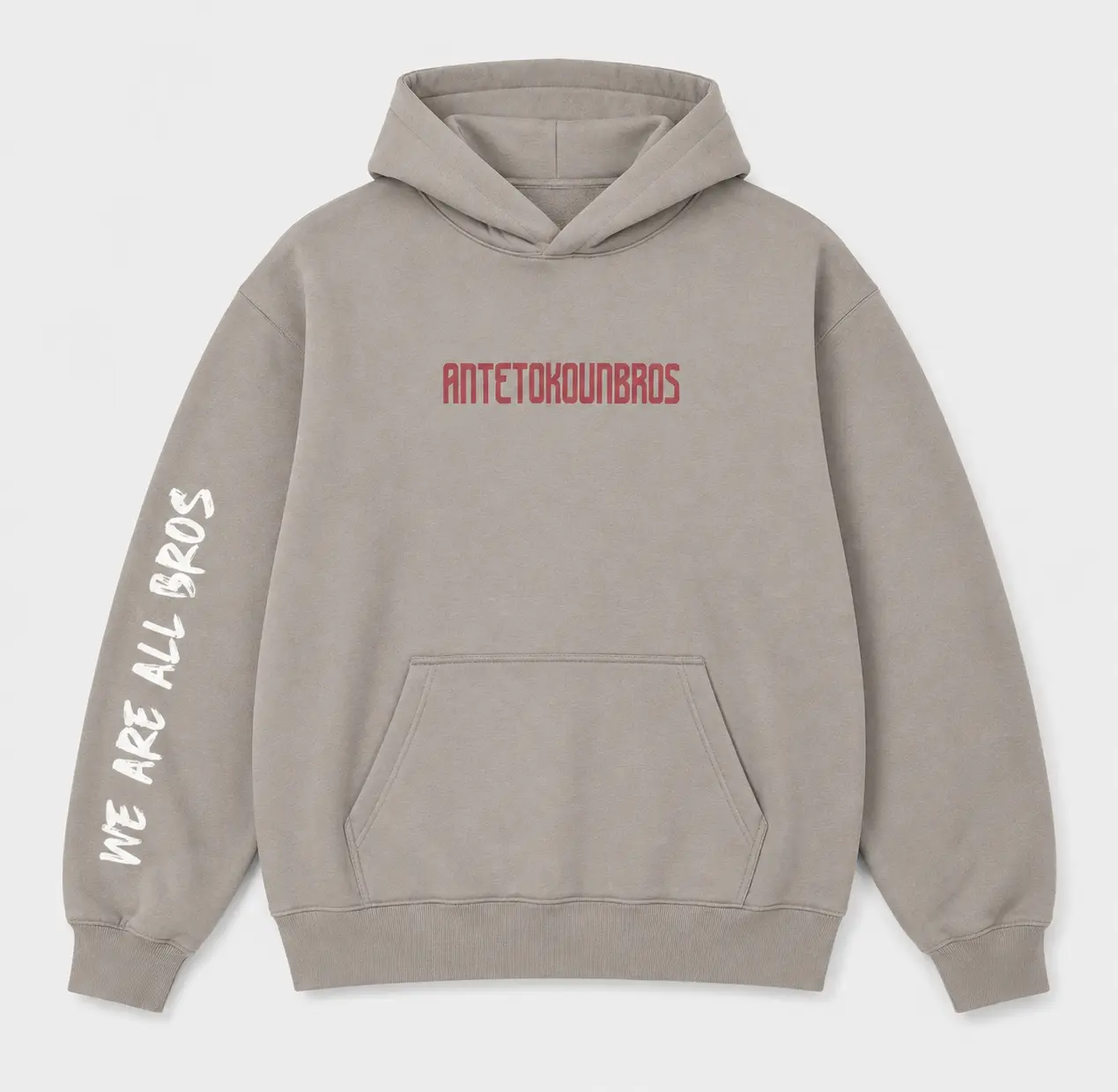 ANTETOKOUNBROS Unisex Φούτερ με Κουκούλα Feelfall Grey Rock Flat Front