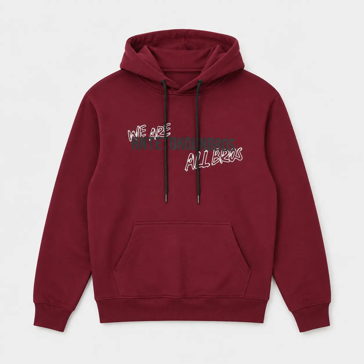 ANTETOKOUNBROS Men's Hoodie Colormaniac Bordeaux Front Flat