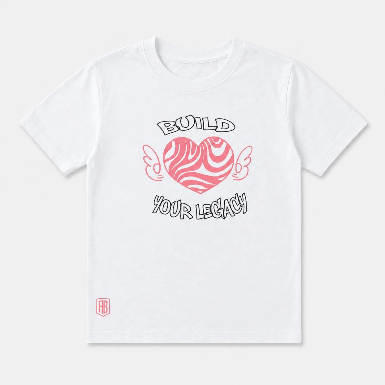 Kids' T-shirt Build Your Legacy Graffiti White Flat  Front