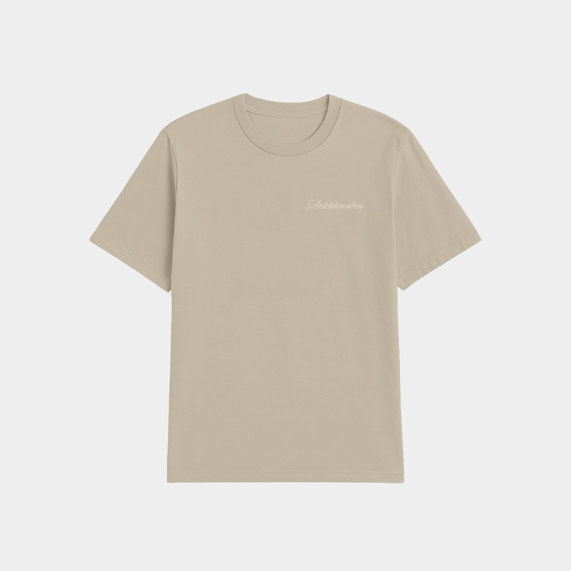 Signature Oversized T-Shirt Sand Tone Front