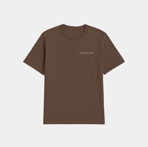 Signature Oversized T-Shirt Steel Brown Front