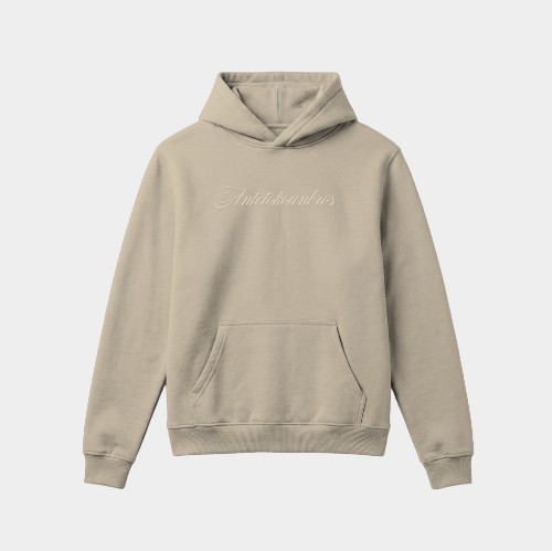 Signature Stonewashed Hoodie Sand Front