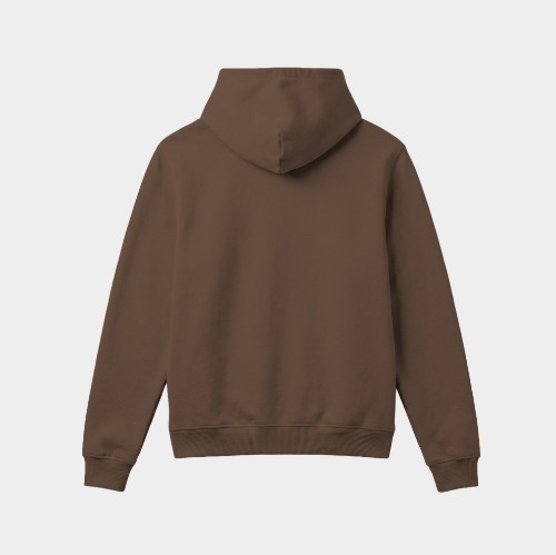  Signature Stonewashed Hoodie  Steel Brown Back
