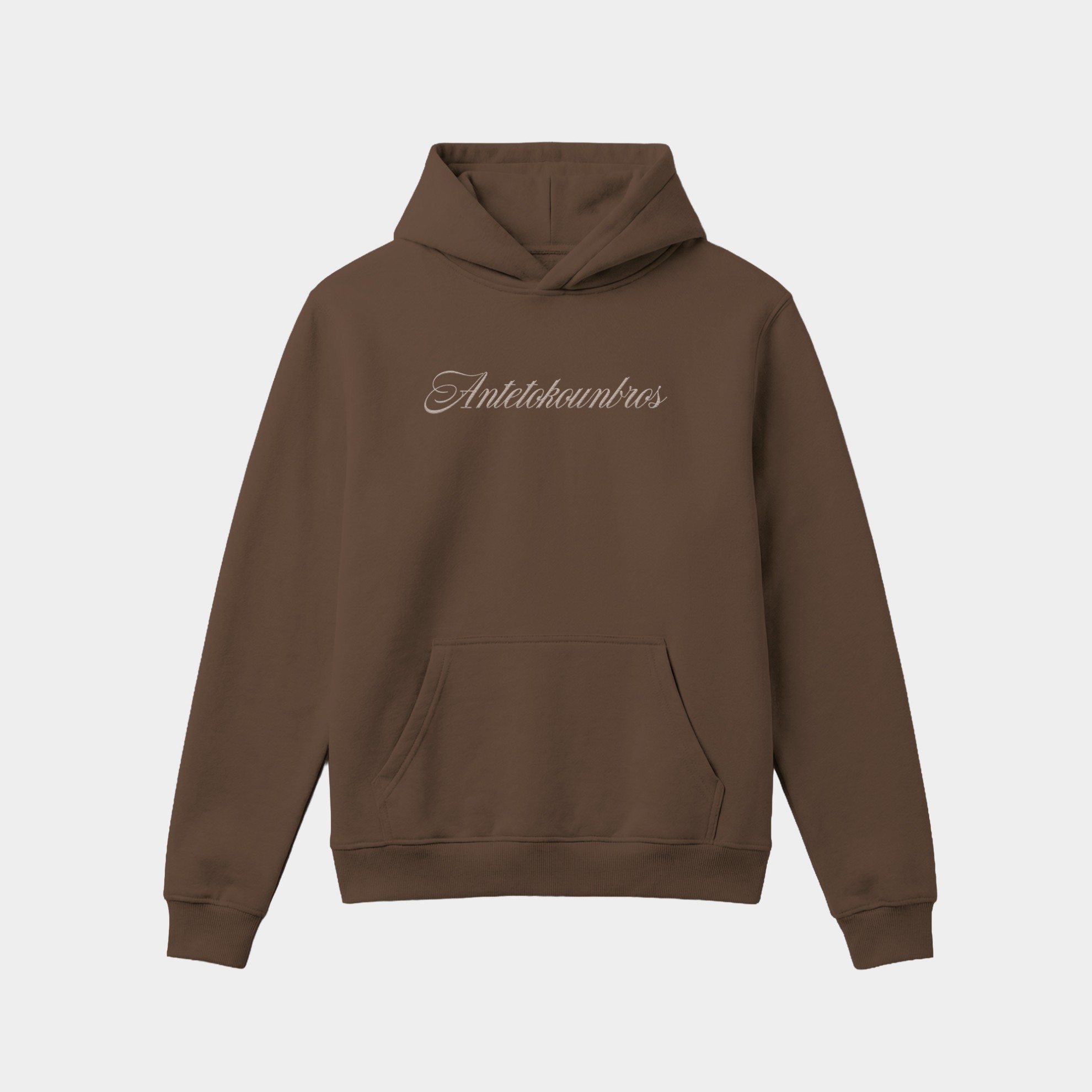  Signature Stonewashed Hoodie  Steel Brown  Front