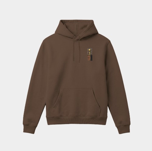 Trophy Hoodie Steel Brown Front