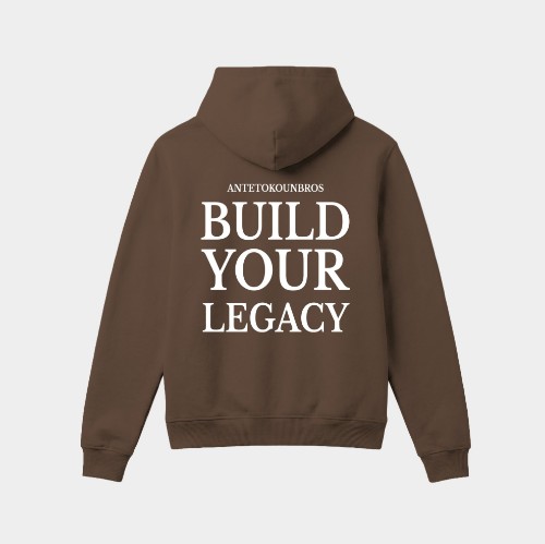 Trophy Hoodie Steel Brown Back