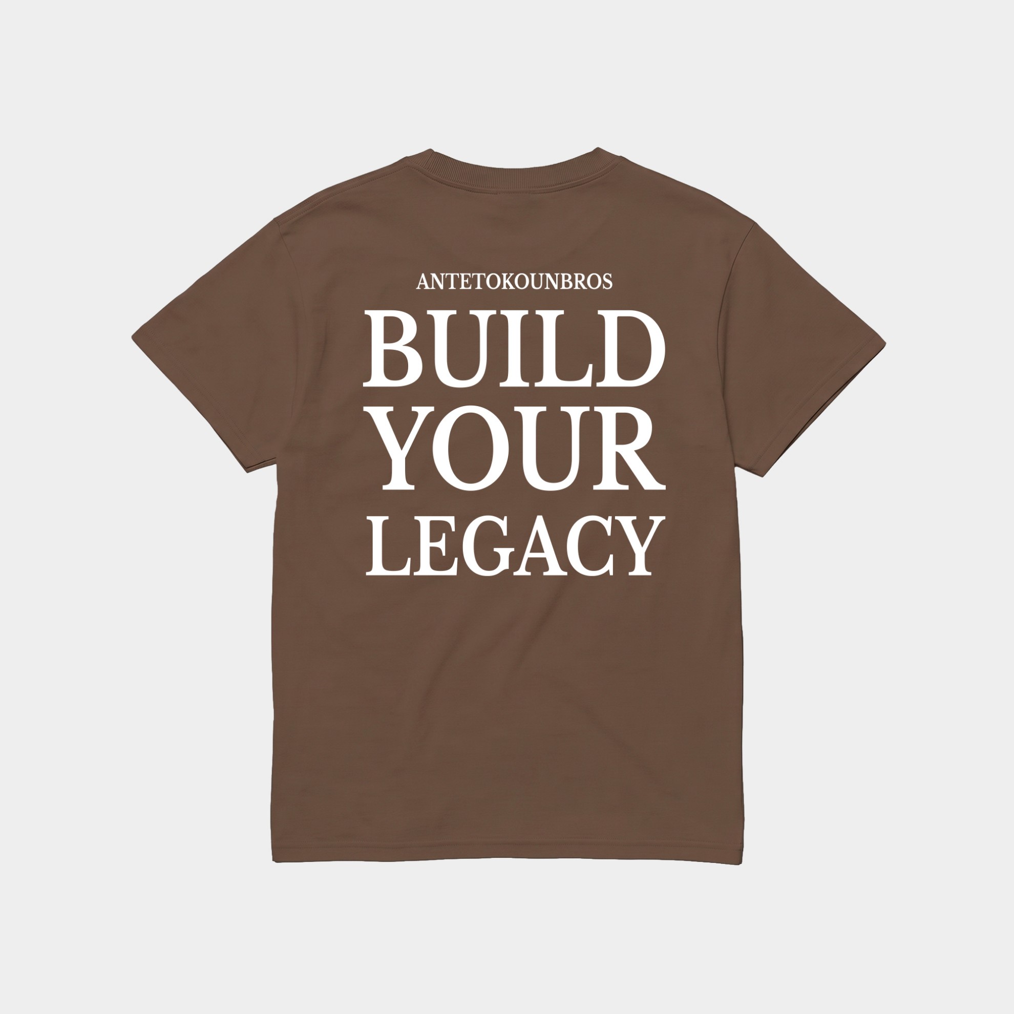 Trophy T-shirt Steel Brown Back
