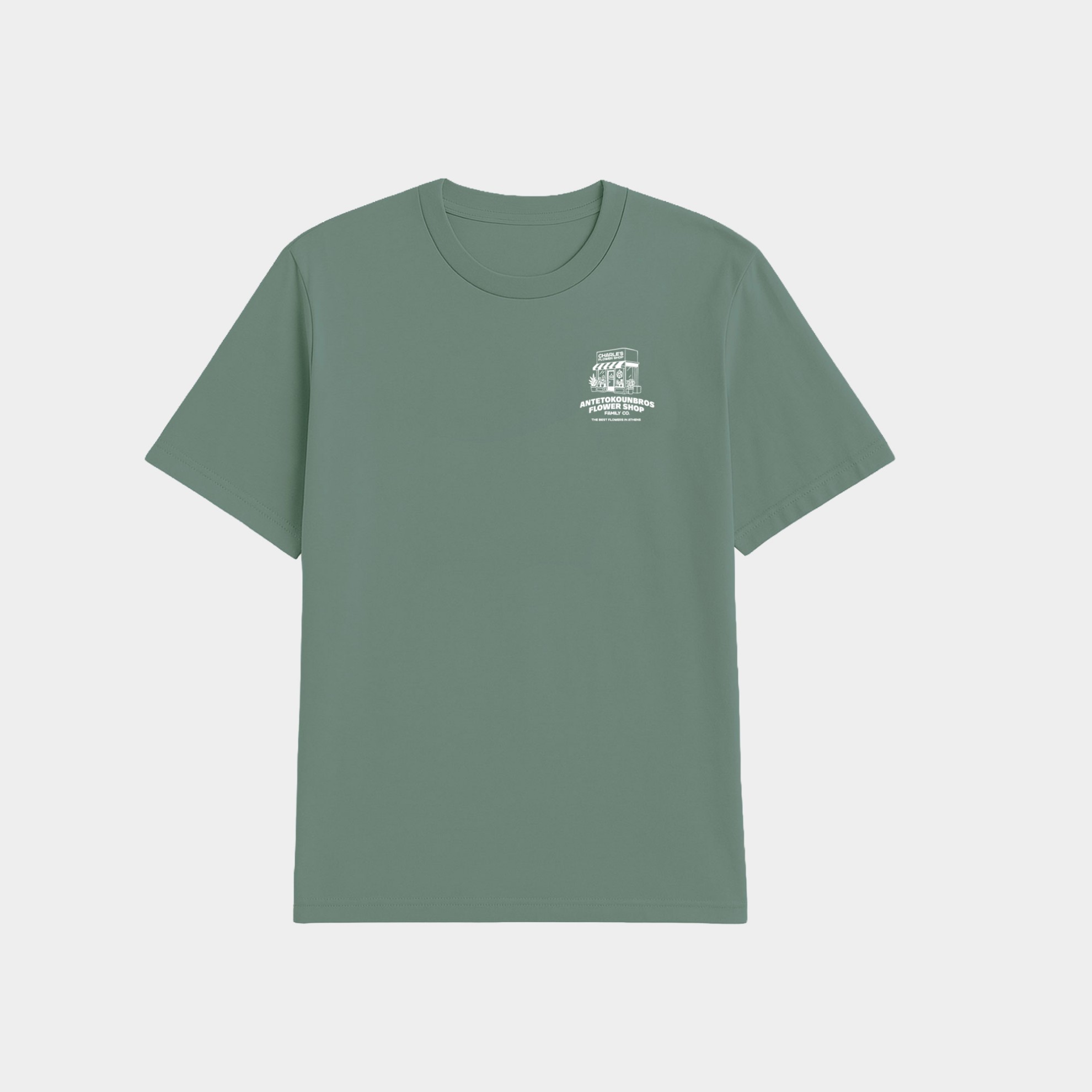 Flower Shop T-Shirt Green Front