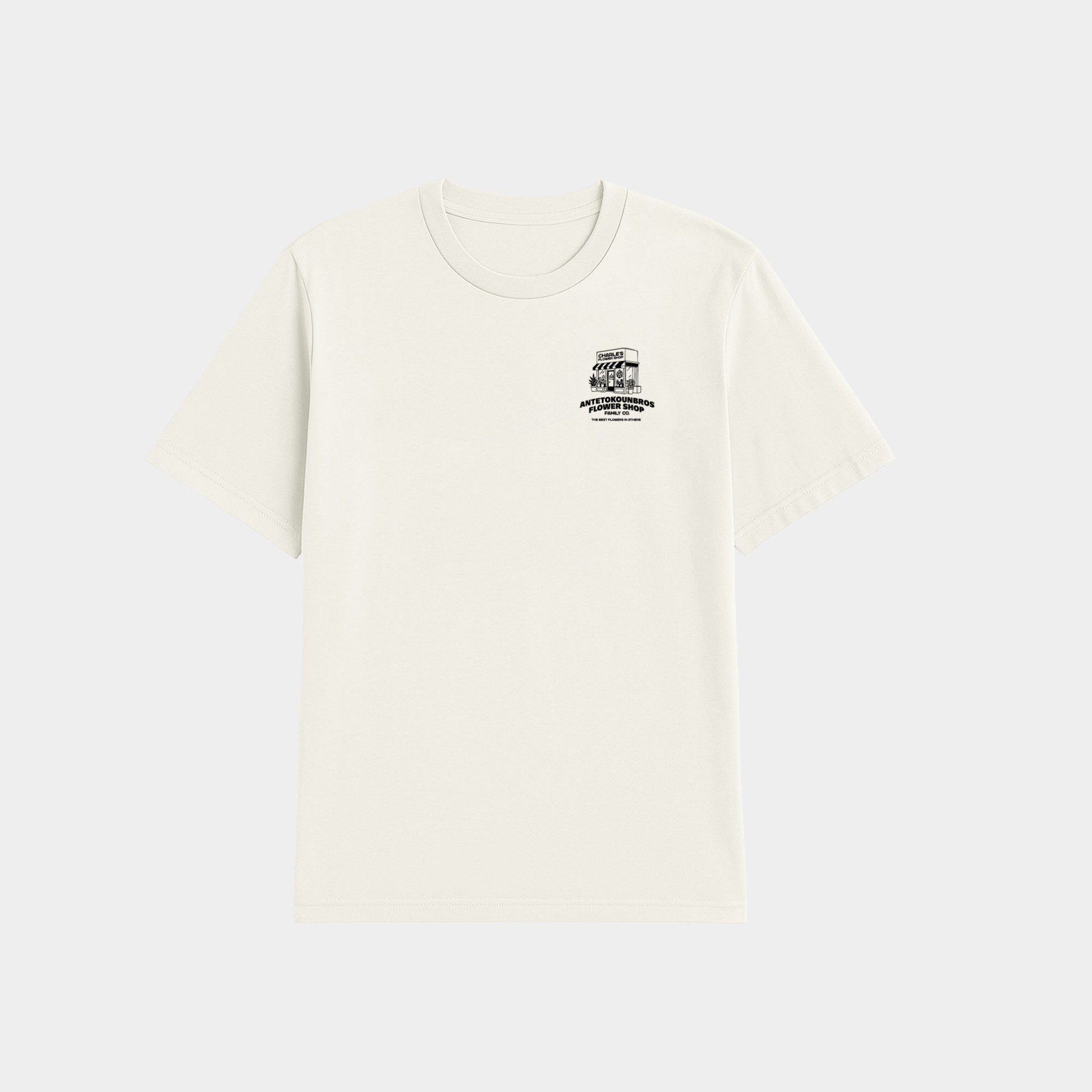 Flower Shop T-Shirt Off White Front