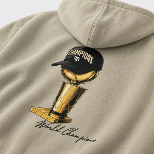 World Champion Hoodie Nomad Beige Detail thumb