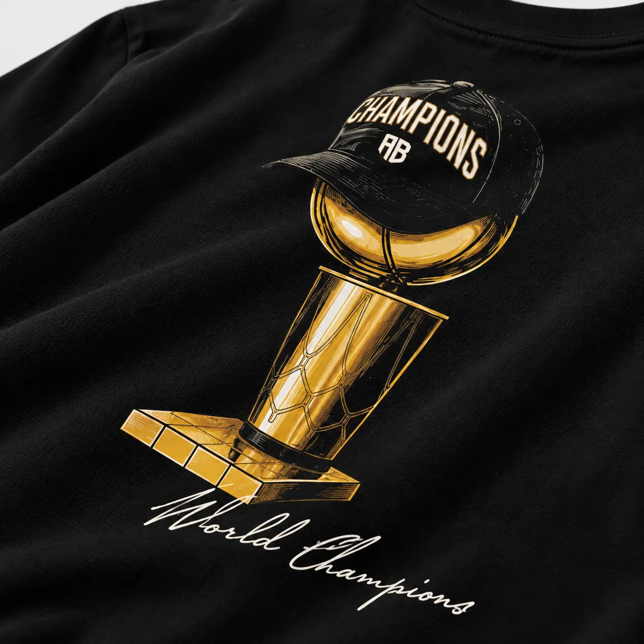 World Champion T-shirt Black Detail