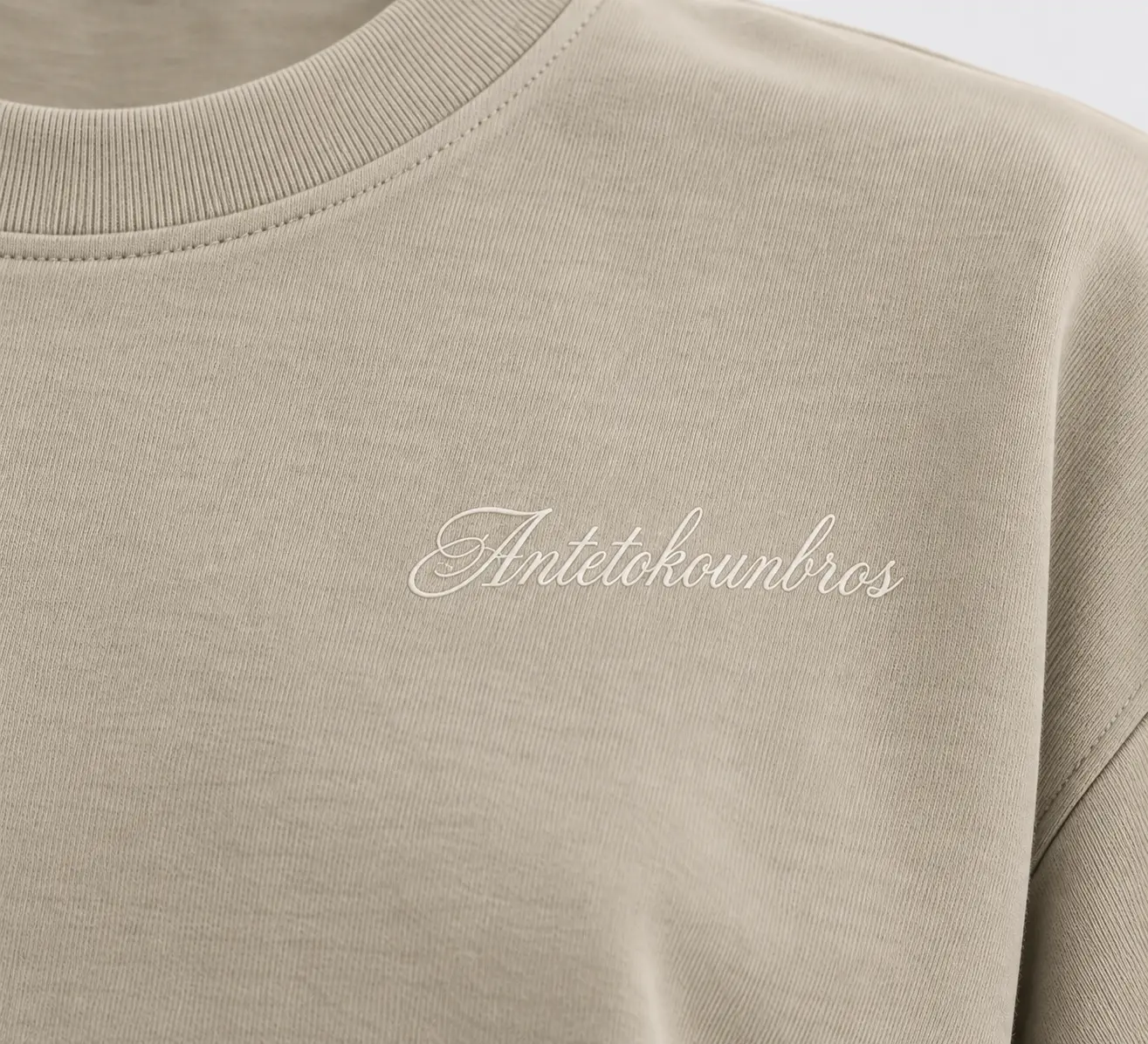 Signature Oversized T-Shirt Sand Tone Detail