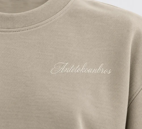 Signature Oversized T-Shirt Sand Tone Detail thumb