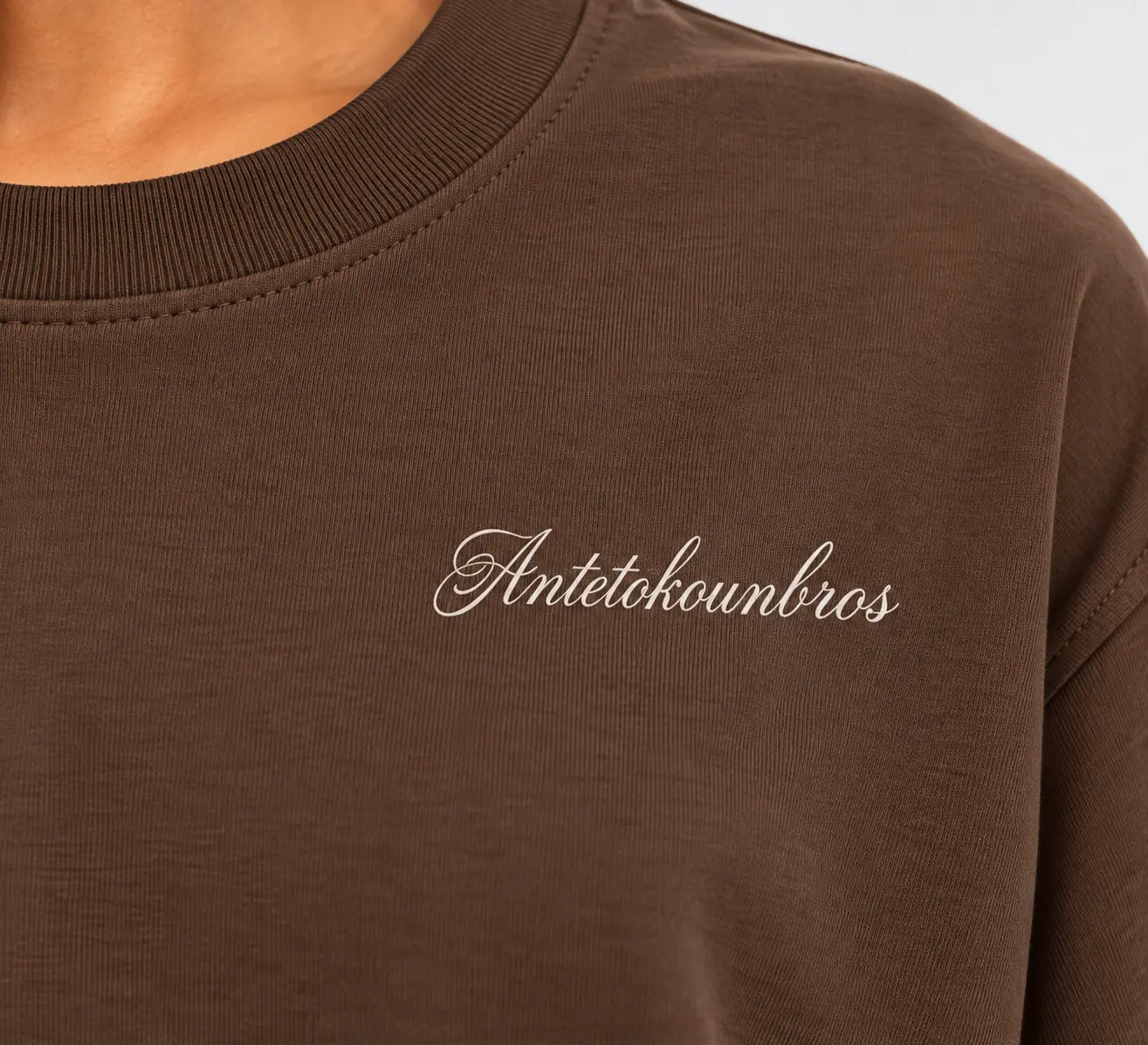 	Signature Oversized T-Shirt Steel Brown Details