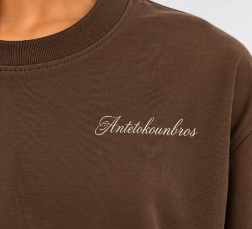 	Signature Oversized T-Shirt Steel Brown Details thumb