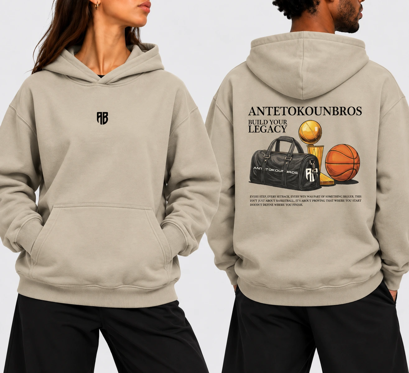 Legacy Hoodie Sand Tone Models