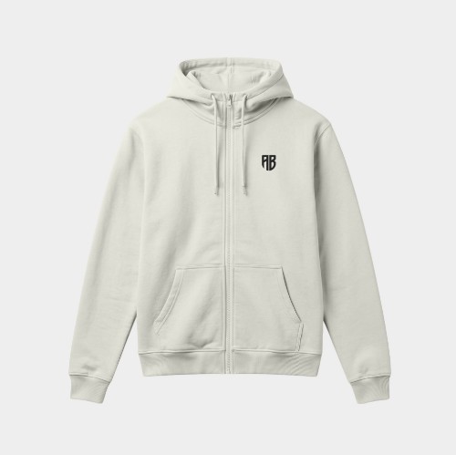 ΑNTETOKOUNBROS Full Zip Hoodie Native Off White Front thumb