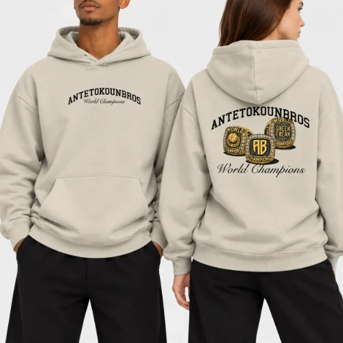 Rings Hoodie Nomad Beige Models thumb