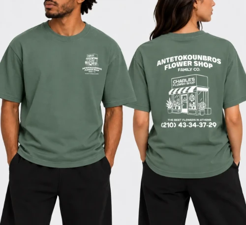 	Flower Shop T-Shirt Green Models thumb